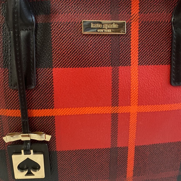Kate Spade shoulder bag, red, black, and slightly orange - Picture 4 of 9